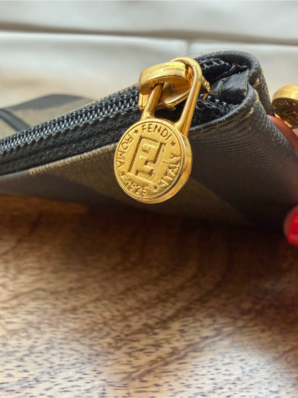Vintage Fendi PenguinPouch in Black and Brown - Picture 4 of 11